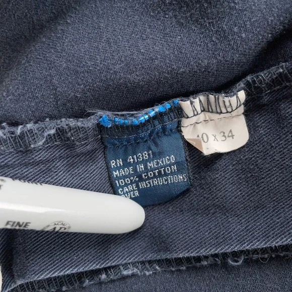 VTG Polo Ralph Lauren Pants Mens 40x34 Fits 38x33 Blue Andrew Pleated Chino - Picture 8 of 10